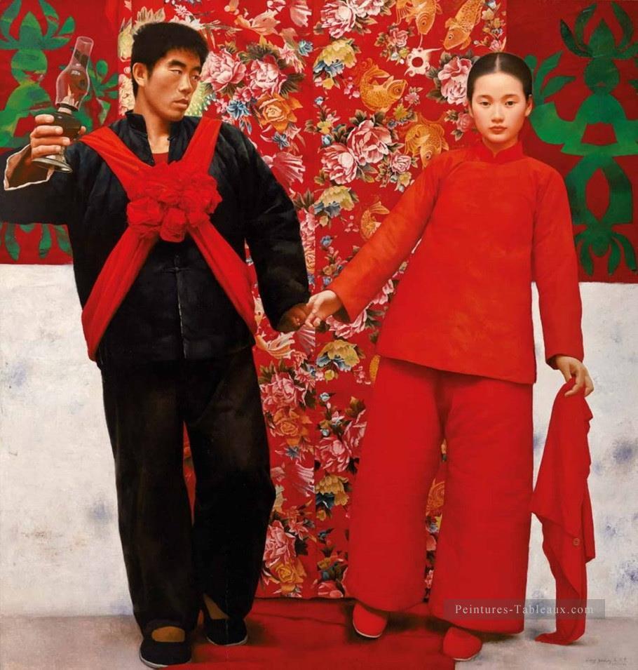 Mariée à Montagnes JMJ Chinois Peintures à l'huile